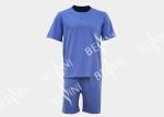 Mens Cotton Jersey Round Neck Tee Short Pants Pyjamas Set Summer Pyjamas