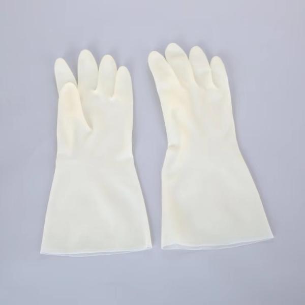 13 Inches Nitrile Dishwashing Gloves 15 Mil Unflock Lining Kitchen Cleaning