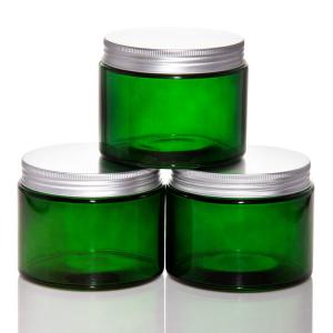 China Empty Green Glass Candle Jars Vessels 7oz 8oz 10oz 16oz on sale