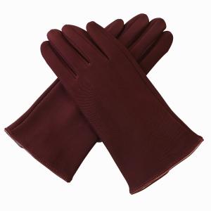 China Polyester Winter Warm Gloves Fashion Classic Red Stretch wholesale