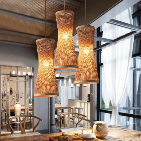 Modern jute pendant lights For Living room Bedroom Restaurant Lighting Fixtures