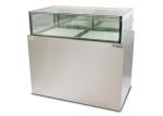 Wood / Stainless Steel Base Glass Cake Refrigerator Showcase / Pastry Display