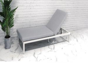 China 196cm Garden Sun Lounger Chairs Alumiunm 8cm Cushion wholesale