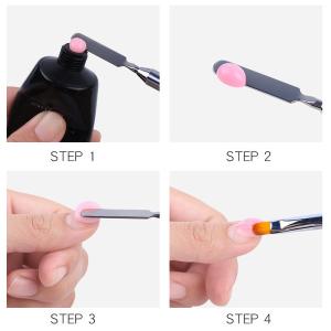 China Manicure Tip Nail Art Brush Poly Gel Rod Tool Dual End Spatula wholesale
