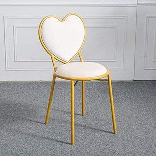 Heart Shaped Lounge Nordic Dining Chairs Gold Pink Dressing Table Simple Fluff