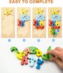 Unisex Toddlers' 4 Pack Wooden Animal Puzzles Boys Girls' Montessori Educational