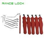Stainless Steel Automotive Lock Pick Set Red Auto Lock Pick Kit Lightweight