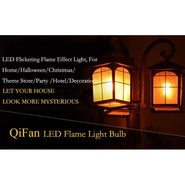 PC 4 Modes 265VAC Garden Led Flame Light Bulbs 1500K Flame Effect Light Bulb