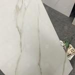 600x1200mm High Glossy Carrara White Polished Glazed Tile For Floor Marble