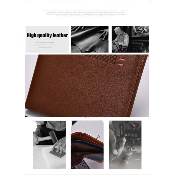 Custom Logo Leather Wallet for Men Designer Luxury Slim Clamshell Carteras Billeteras