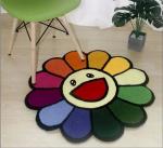 Household Sun Flower Imitation Cashmere Chair Floor Mat 200*300cm