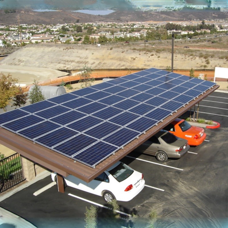 Aluminium Carport Solar Racking Ground Mounted Solar structure carport solar mounting system