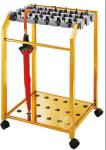 Golden Wet Umbrella Rack Hotel Room Service Equipment With Wheels