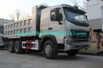 Black 371 HP 8x4 Heavy Duty Dump Truck With ZF8118 Steering Gear Box And HW76