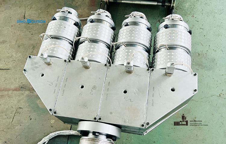 Counter Rotating Conical Twin Screw Plastic PVC Pipe Extruder 380V 50HZ 3Ph