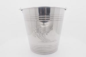 China 18L Clue bar 201 stainless steel cleaning tool metal pail durable ice bucket with handle wholesale
