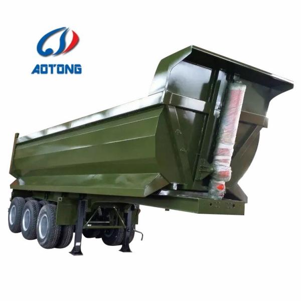 Small Farm Dump Trailer Self Discharge Tipping Truck Trailer End Dumping
