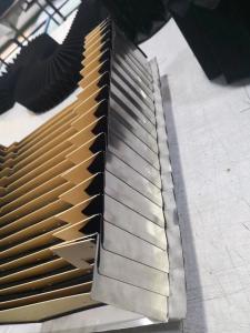 China highly durability steel clad bellows finned bellows cover black and silver for traverse rate 120M/min wholesale