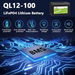 4000 Times 100ah 12v Deep Cycle Lifepo4 Battery Lithium for Home Appliances