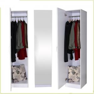 China Floor Standing 70.47 Inch Wooden Clothes Wardrobe With Clothes Rail wholesale