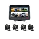 130 Degree Car Reverse Truck Rear View Camera System With Quad View Monitor