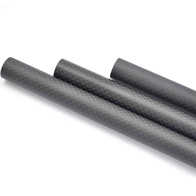 12x10x1000mm Carbon Fiber Tube 3K Roll Wrapped CF Tube