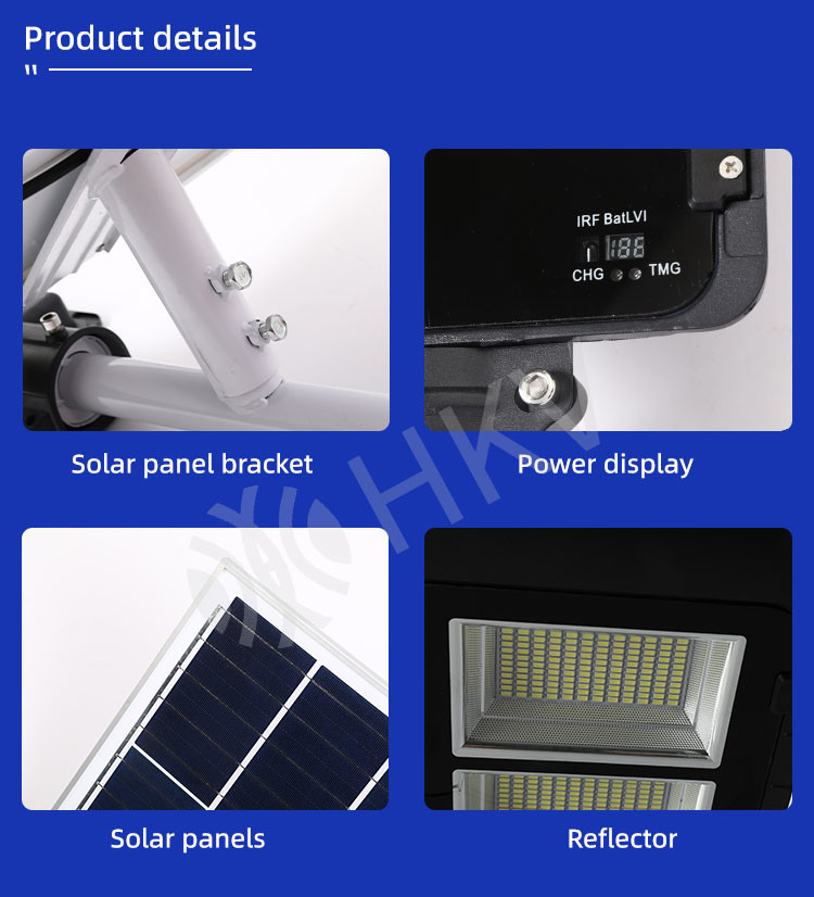 Solar Street Light Outdoor Courtyard Led Lamp Remote Control Waterproof Garden Light