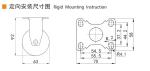 EDL Light TPE Casters Zinc Coating 2.5inch 70kg Plate by Rigid,Swivel and Brake