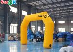 Yellow Custom Inflatable Arch PVC Tarpaulin , Inflatable Race Arch Logo Printing