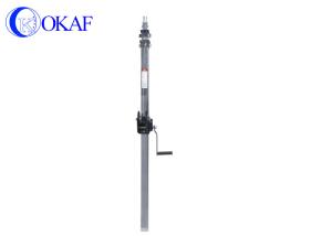 China OKAF 5M Telescopic Mast Pole Stainless Steel Hand Crank 6ft Anti Corrosion wholesale
