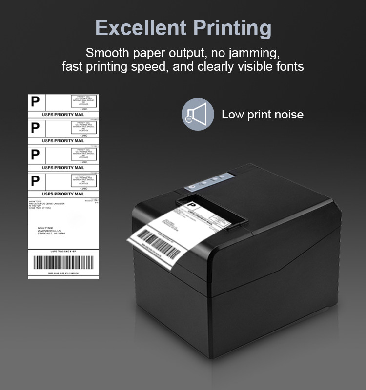 Auto Cutter 80mm 3 Inch Thermal Receipt Printer USB Bluetooth LAN Interface Desktop