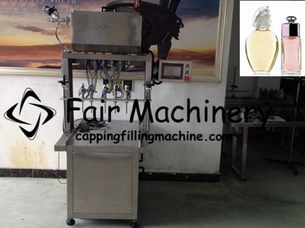 2Kw 1L Perfume Filling Machine , 80BPM Semi Automatic Water Bottle Filling