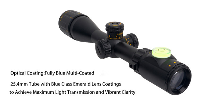 4-16X44AOE Bubble Leveler Riflescope Tactical Hunting Scope , 16X Magnification Hunting Scopes Optics