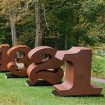 Contemporary Decoration Outdoor Metal Art Sculpture Corten Steel Numbers