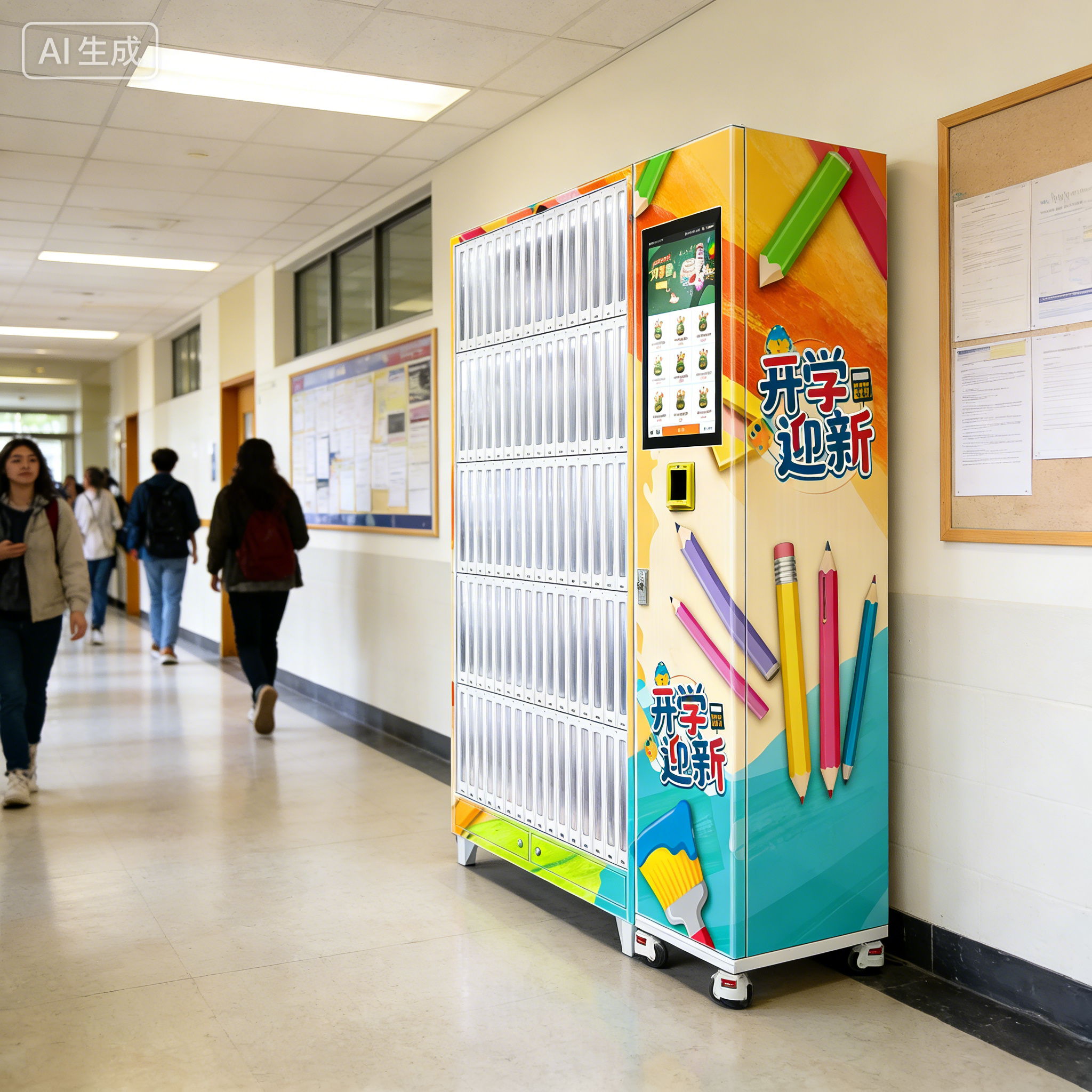 Haloo book vending machine with intelligent electronic lock and thick transparent explosion-proof cabinet door