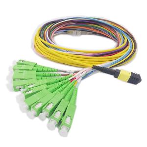 China MPO - SC SX MPO Fanout Cable 12 Core 12 Colors With Simplex Connectors wholesale