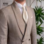 Nonwoven Weaving Method Wool Cotton Slim Fit Business Formal Men Suit Jacket
