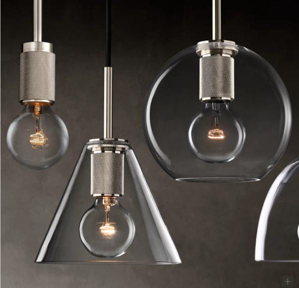 Adjustable Height Metal LED Pendant Light Modern Style Nickel/Brass/Bronze