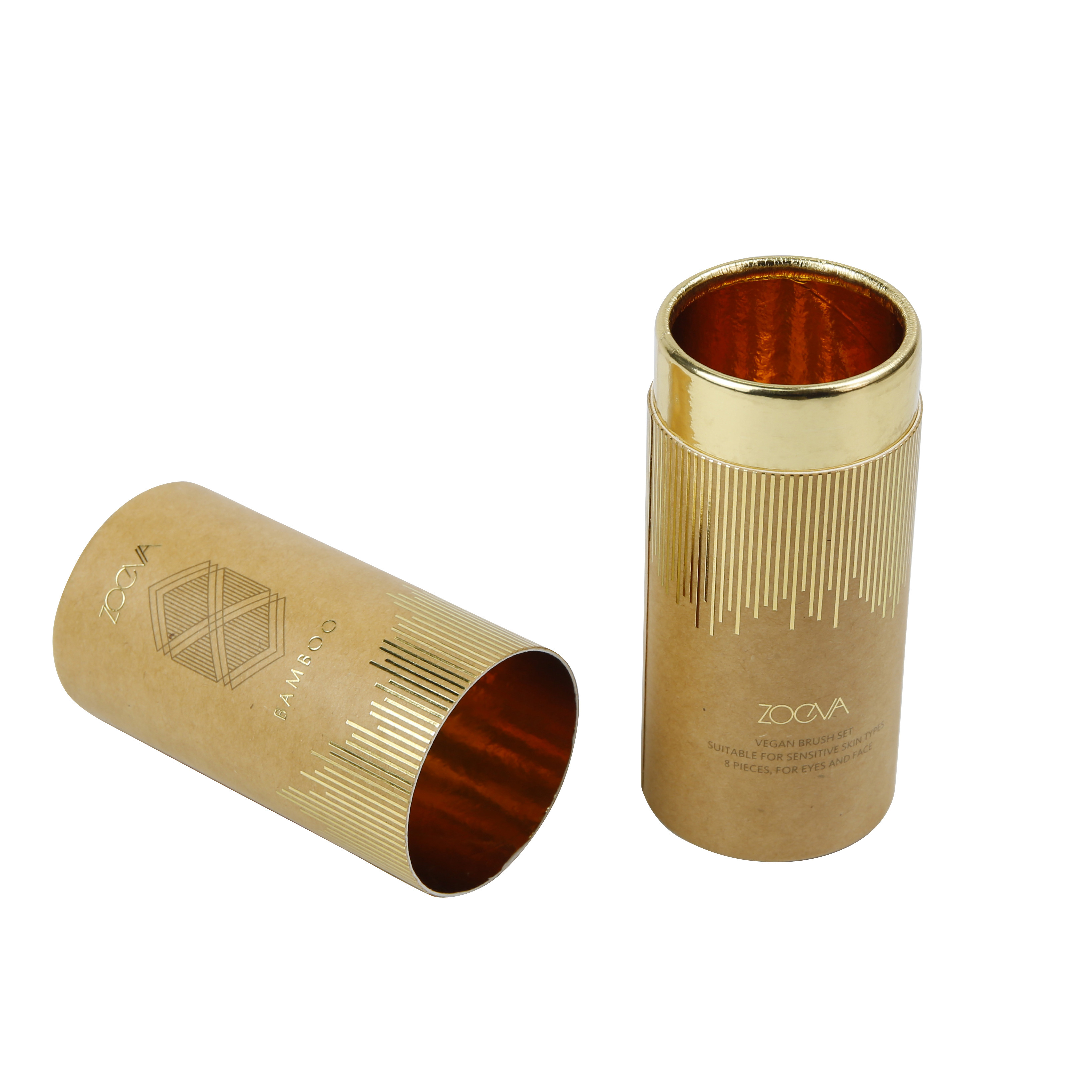 Recyclable Cosmetic Paper Tube DIAM 40mm Natural Kraft Paper Lip Balm Tubes