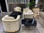 Mid Century 0.7m Living Room Sectional Sofas With Ottoman Luxury Modern U Shaped