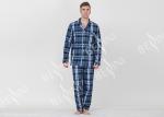 Classic Mens Luxury Sleepwear Woven Cotton Brushed Twill Reverse Collar Shirt