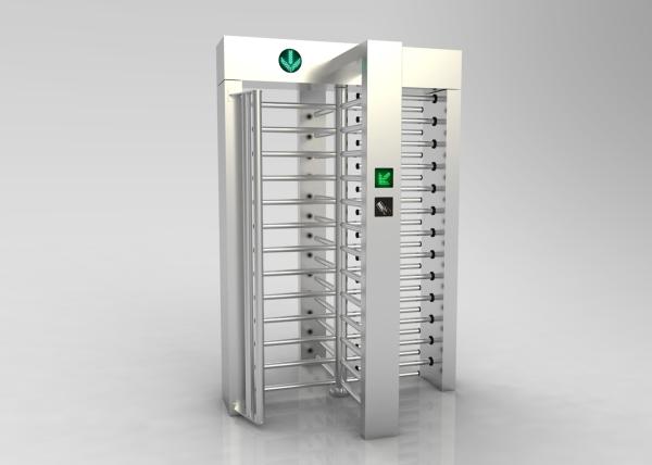 90 º Full Height Entrance Gate Security Systems , Bank Stainless Steel One Way