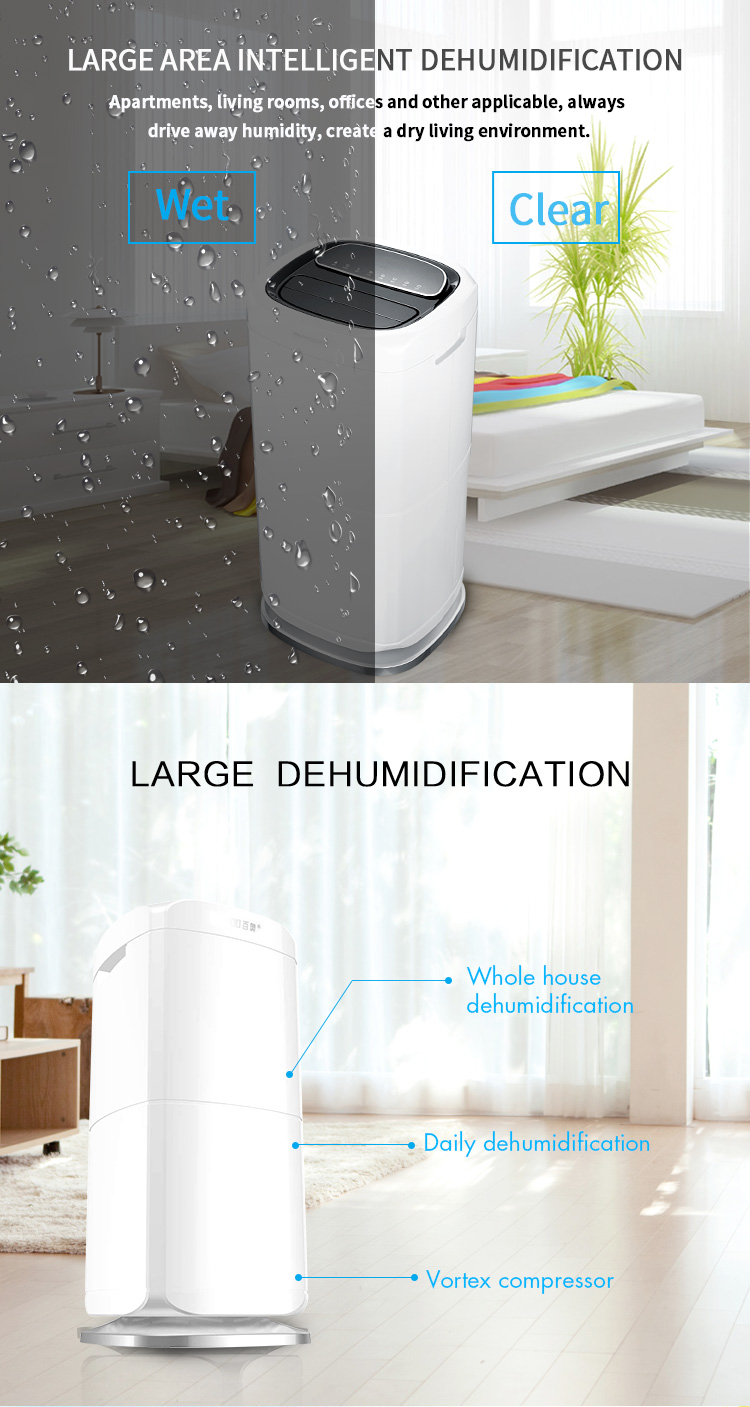 Big Volume 56L/Day 350m3/H Large Home Dehumidifier