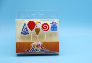 China Mini Pizza Shape Personalized Birthday Candles , Unusual Birthday Cake Candles wholesale