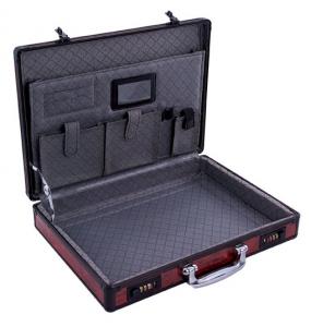 China Customized Molded Aluminum Notebook Case , Metal Laptop Carrying Case With Pocket on sale