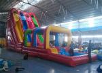 Outdoor Commercial Inflatable Slide , Three Lanes Inflatable Slide For Kids And
