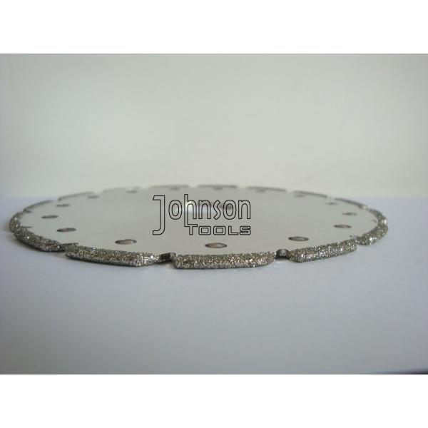 Segmented Type Angle Grinder Diamond Blade , Electroplated Diamond Blades Clear Color