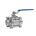EXW Term Industrial Stainless Steel Weld 3PC Ball Valve with Handle Water Media