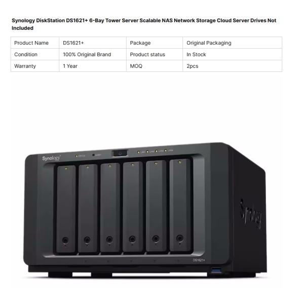 DS1621+ 6-Bay NAS Storage Server with USB and eSATA