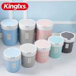 10 Liter 2.64 Gallon Bathroom Kitchen Wastebasket Hand Press Flip